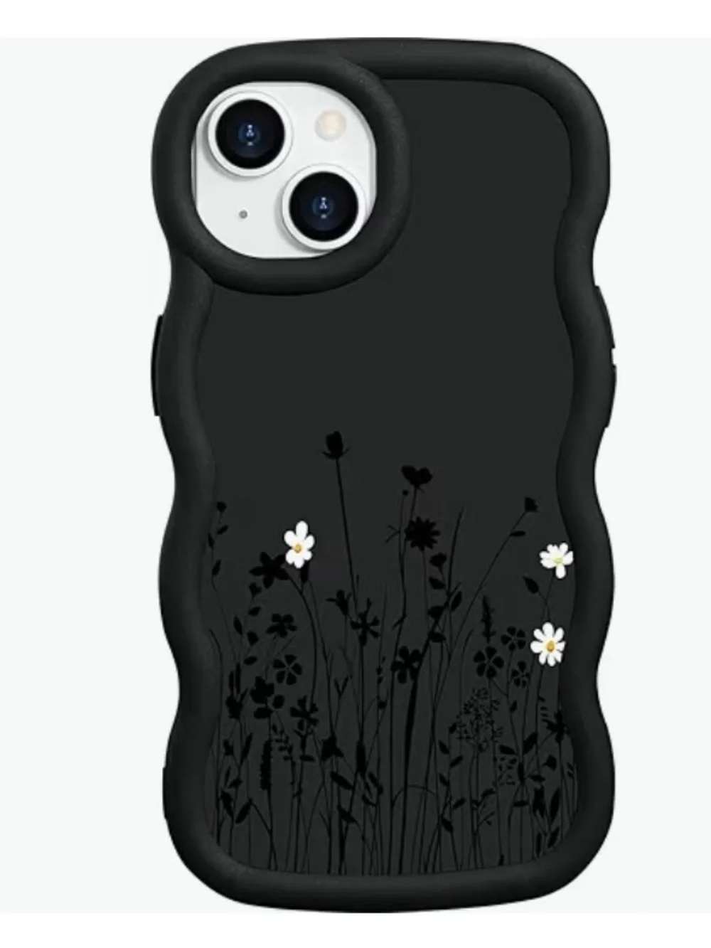 Black Floral Phone Case
